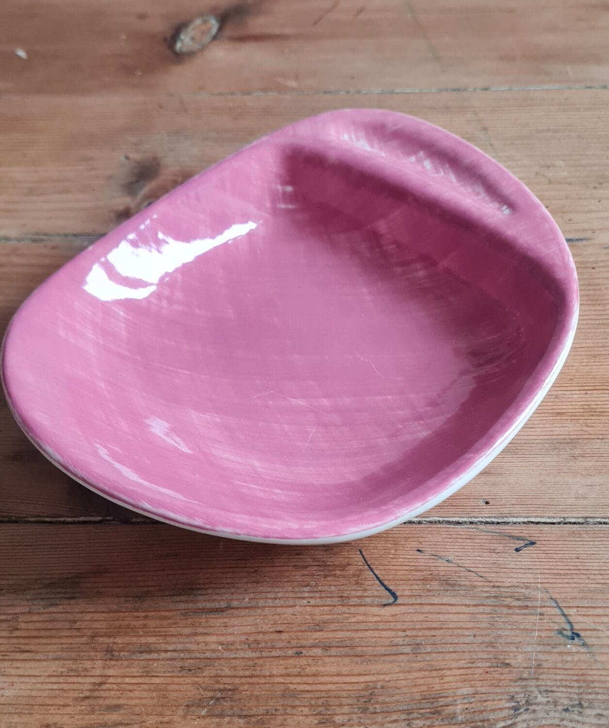 Empty pocket or soap holder in Salins earthenware