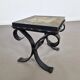 Cast iron & slate stone side table | 1960s
