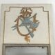 Louis XVI style mirror in patinated carved wood