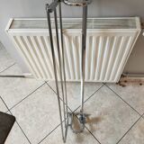 art deco coat rack in chrome metal