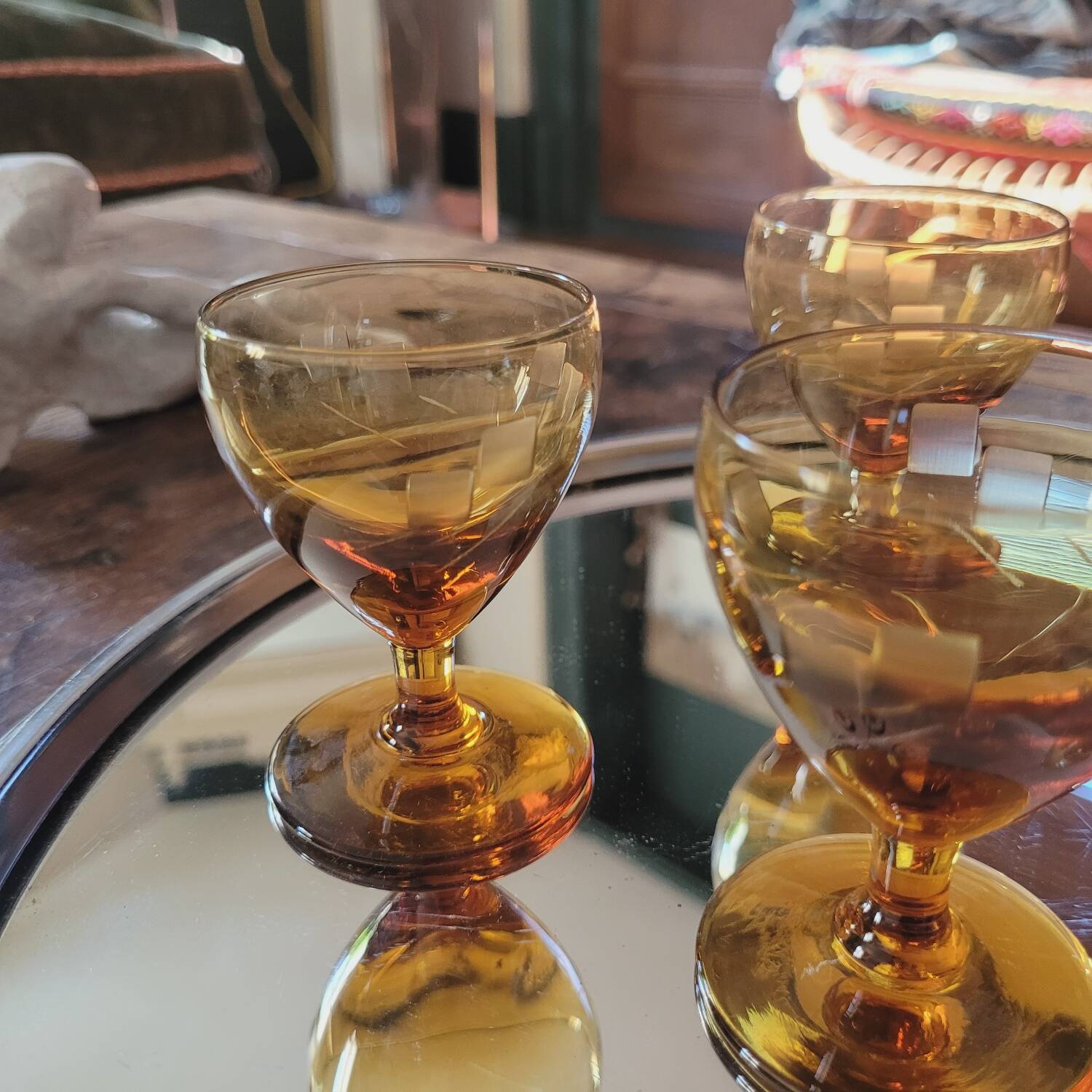 5 liqueur glasses, Porto, vintage 60s