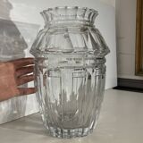 vase Art Déco Joseph Simon en cristal taillé incolore, ca 1925