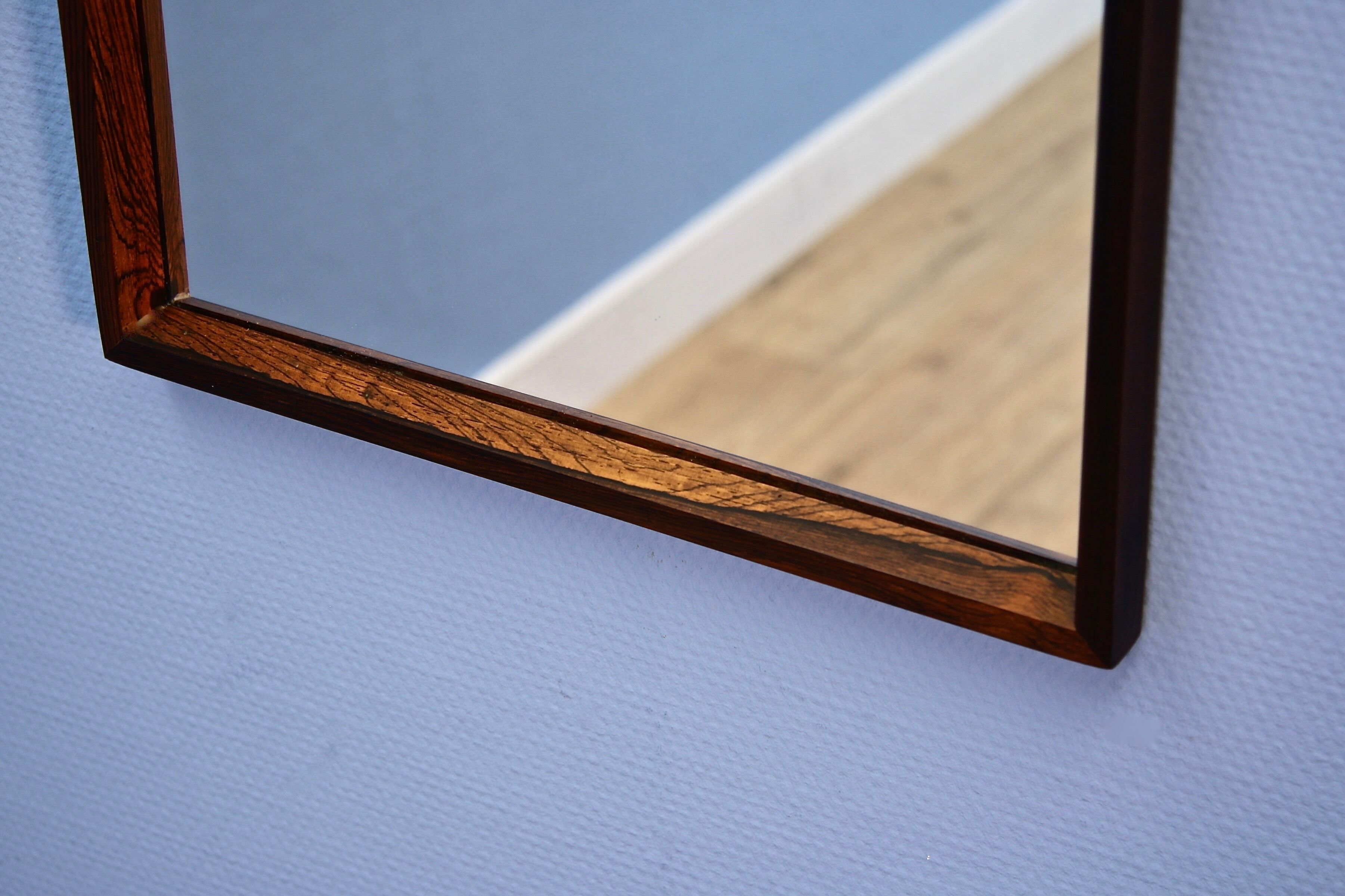 Miroir danois en palissandre, années 1960