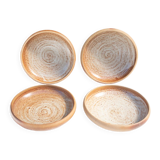 4 hollow plates in stoneware roger jacques saint amand