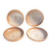4 assiettes creuses en grès roger jacques saint amand