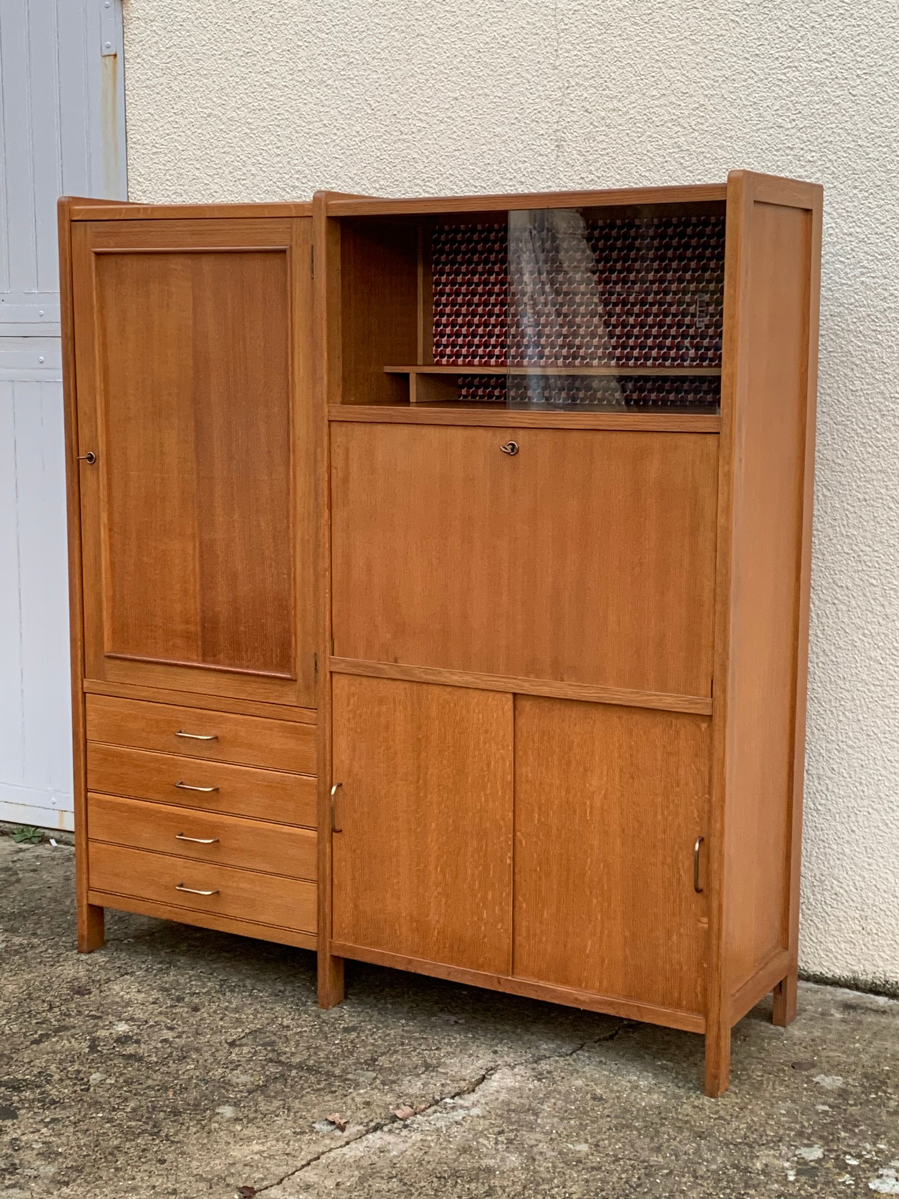 Armoire secrétaire vintage 1950
