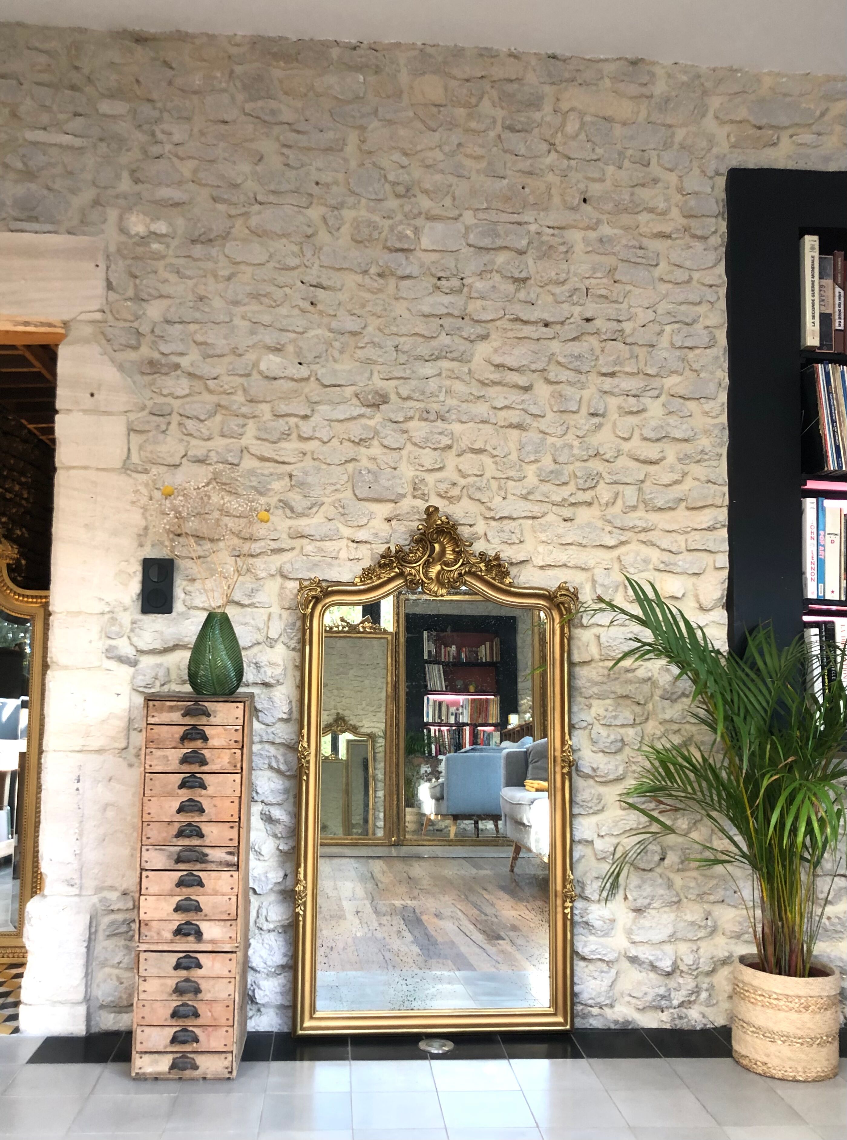 Old mirror Louis XV 145,5cm/77,5cm