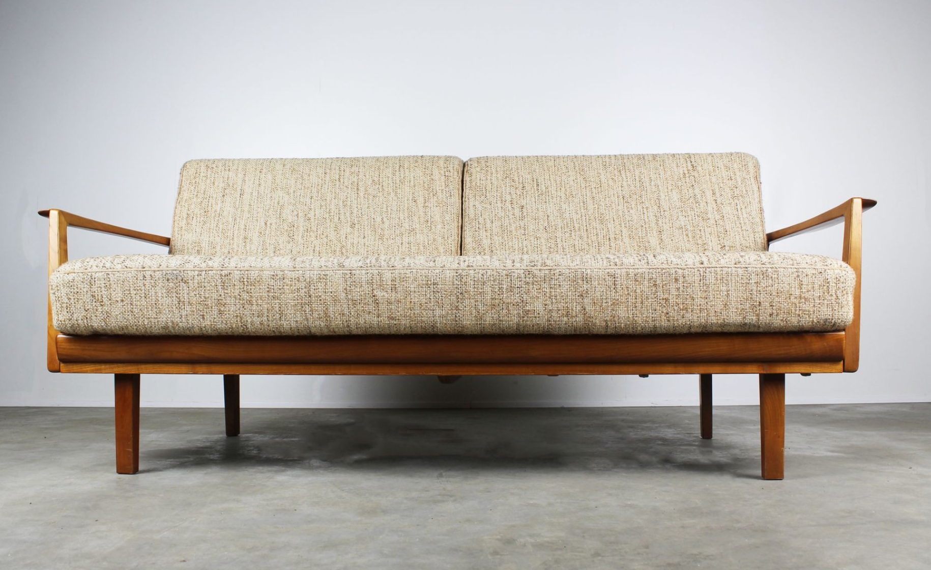 Antimott chairs - beige couch - brown by Wilhelm Knoll 1950s