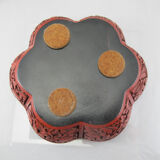 Old Chinese box in red lacquer Beijing China Asia