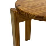 Mid century pinewood stool, minimalistic design 1960s