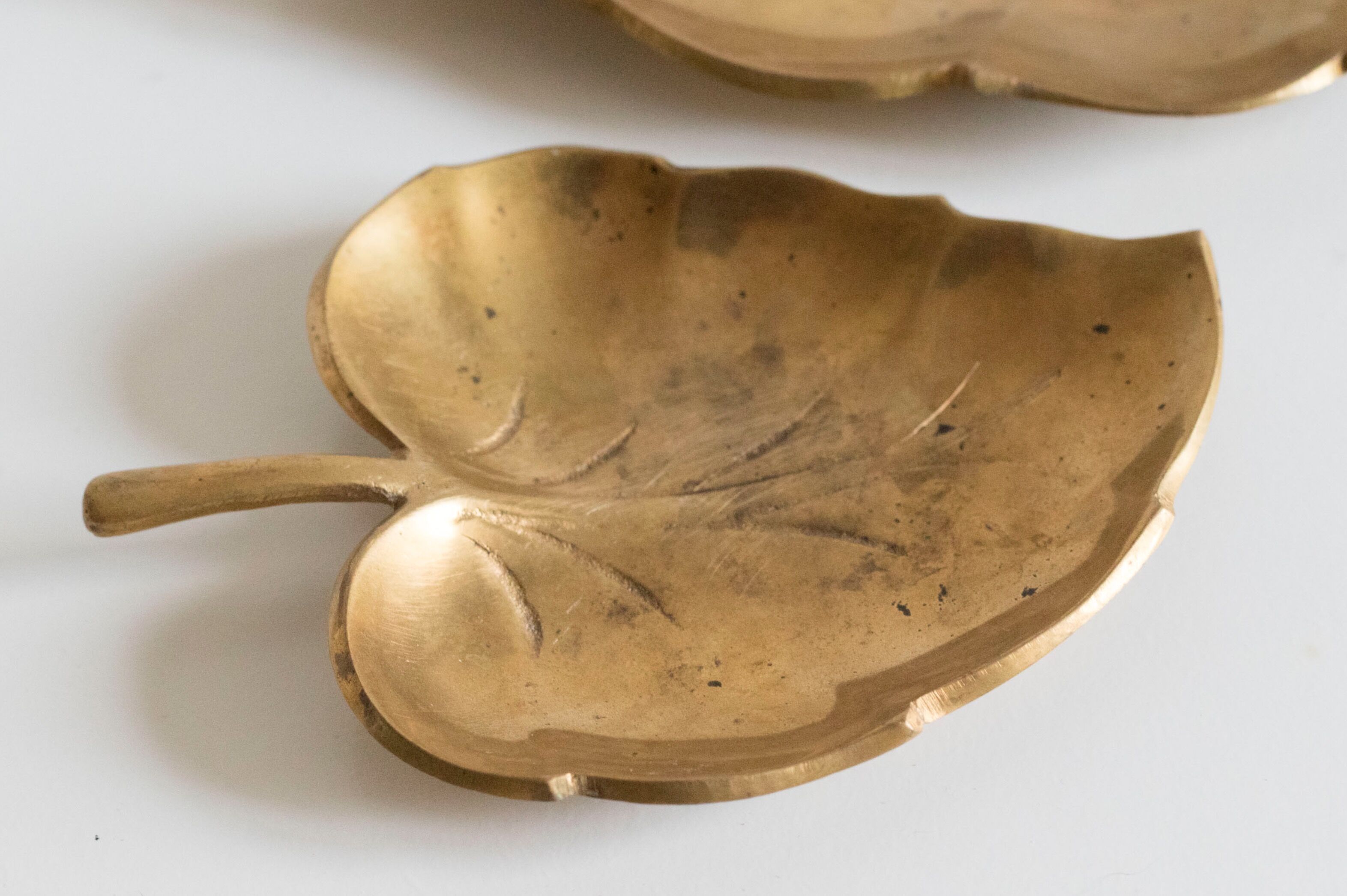 Empty old brass leaf bags