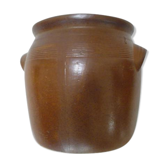 Old grease pot or candied stoneware pot