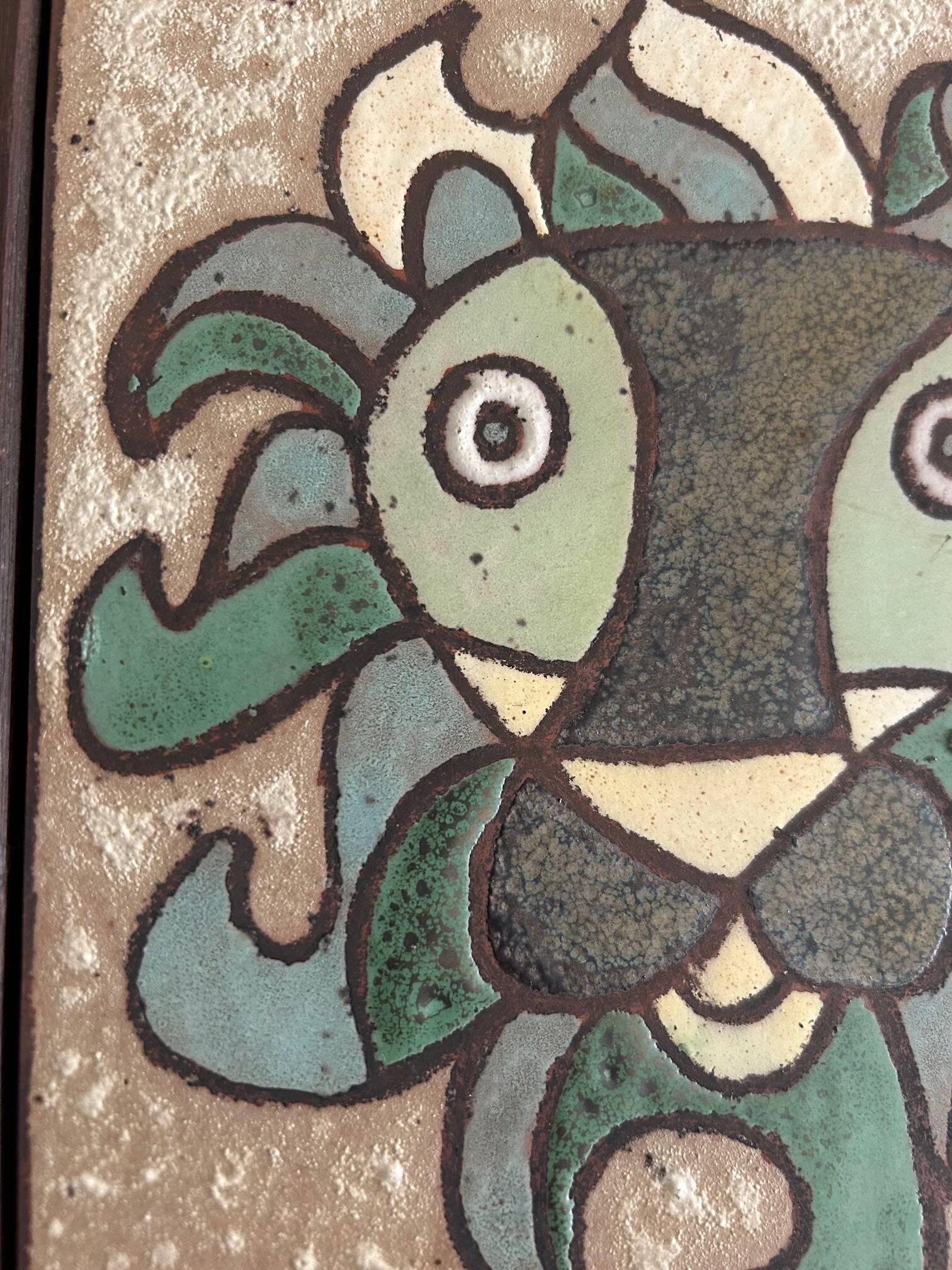 Roland Zobel ceramic plaque, the Cyclades