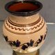 Glazed terracotta vase decorated with Savoy vegetable frieze