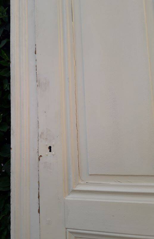 Haussmannian wardrobe door 82.5x261.5cm antique with frame