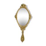 Mirror opposite hand brass 13x30cm
