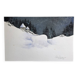 Olivier Dunrea gouache It's Snowing