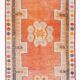 3x11 Turkish Navy Blue & Orange Vintage Runner Rug, 101x339Cm