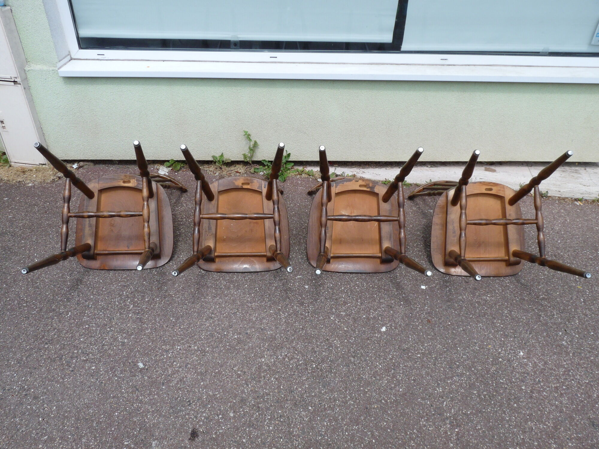 Lot of 4 bistro chairs Baumann - wood