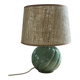 Vintage green ceramic lamp