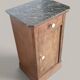 Walnut bedside table with a black marble top – late 19th century.