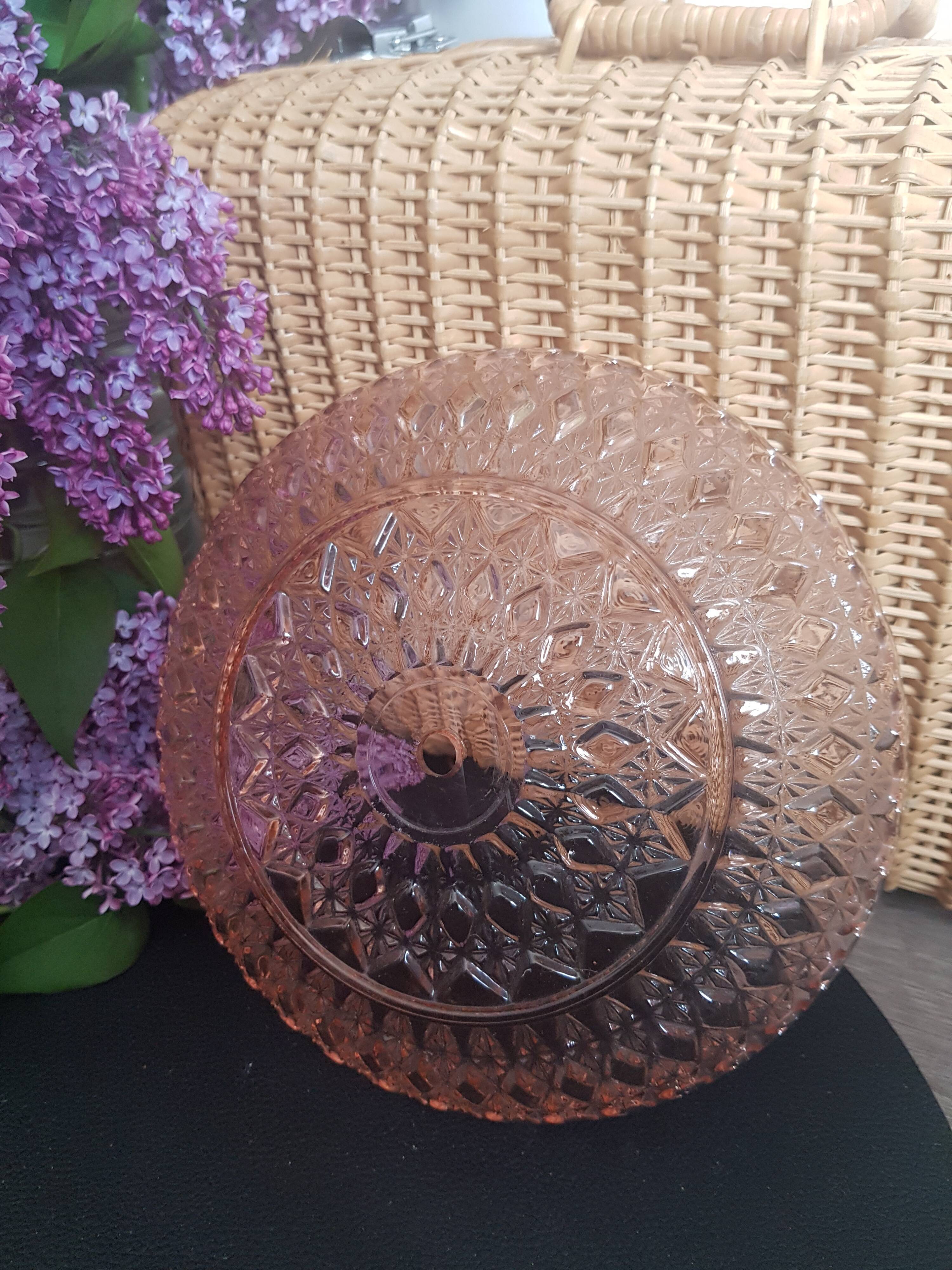 Pink glass lampshade