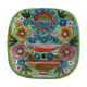 Quimper handmade ceramic square plate, signed