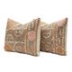 Set of 2 vintage embroidered cushion covers 59x66 cm