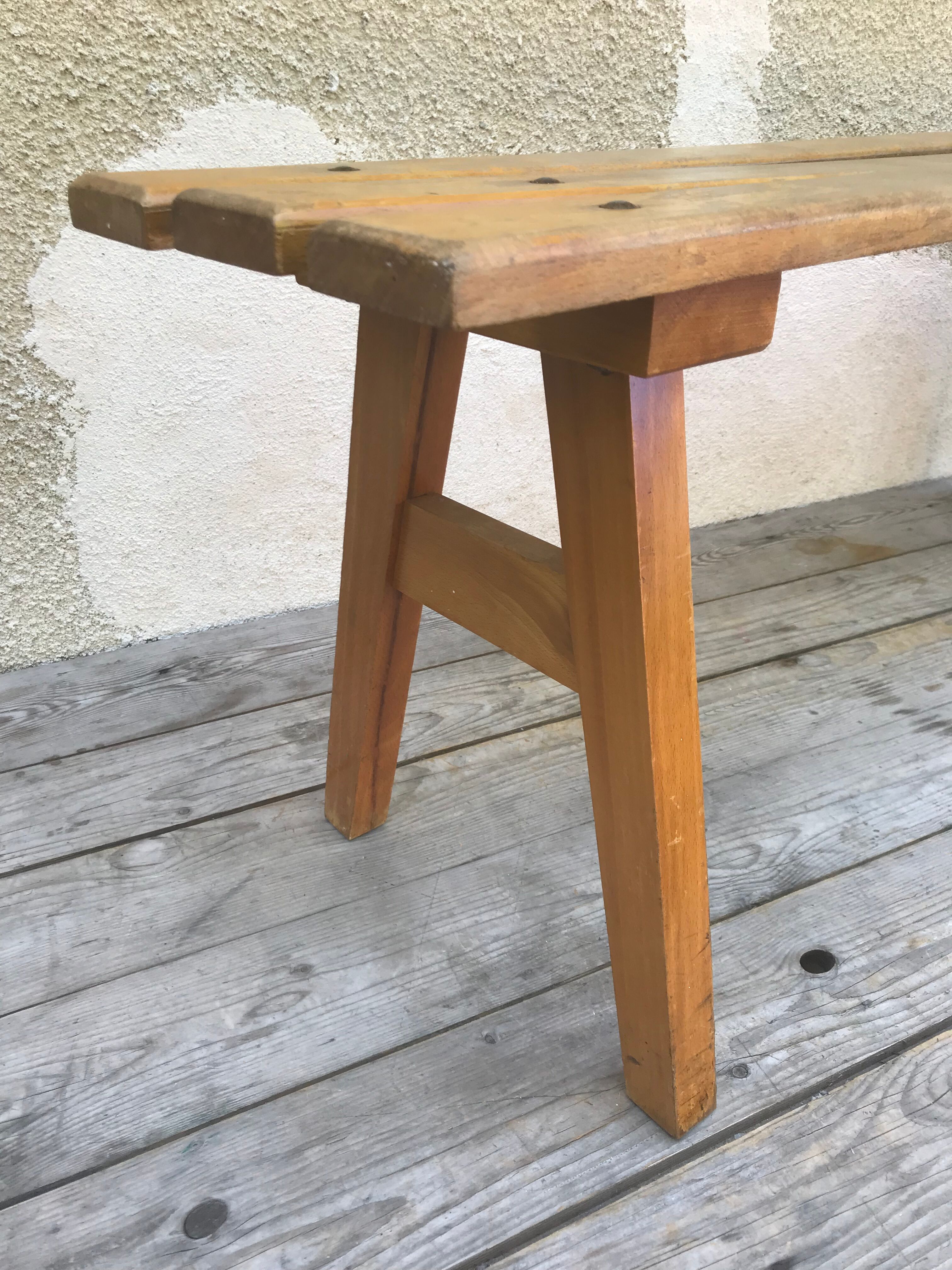 Old wooden school bench 50s