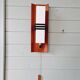Scandinavian wall light in opaline and teak, 1960s