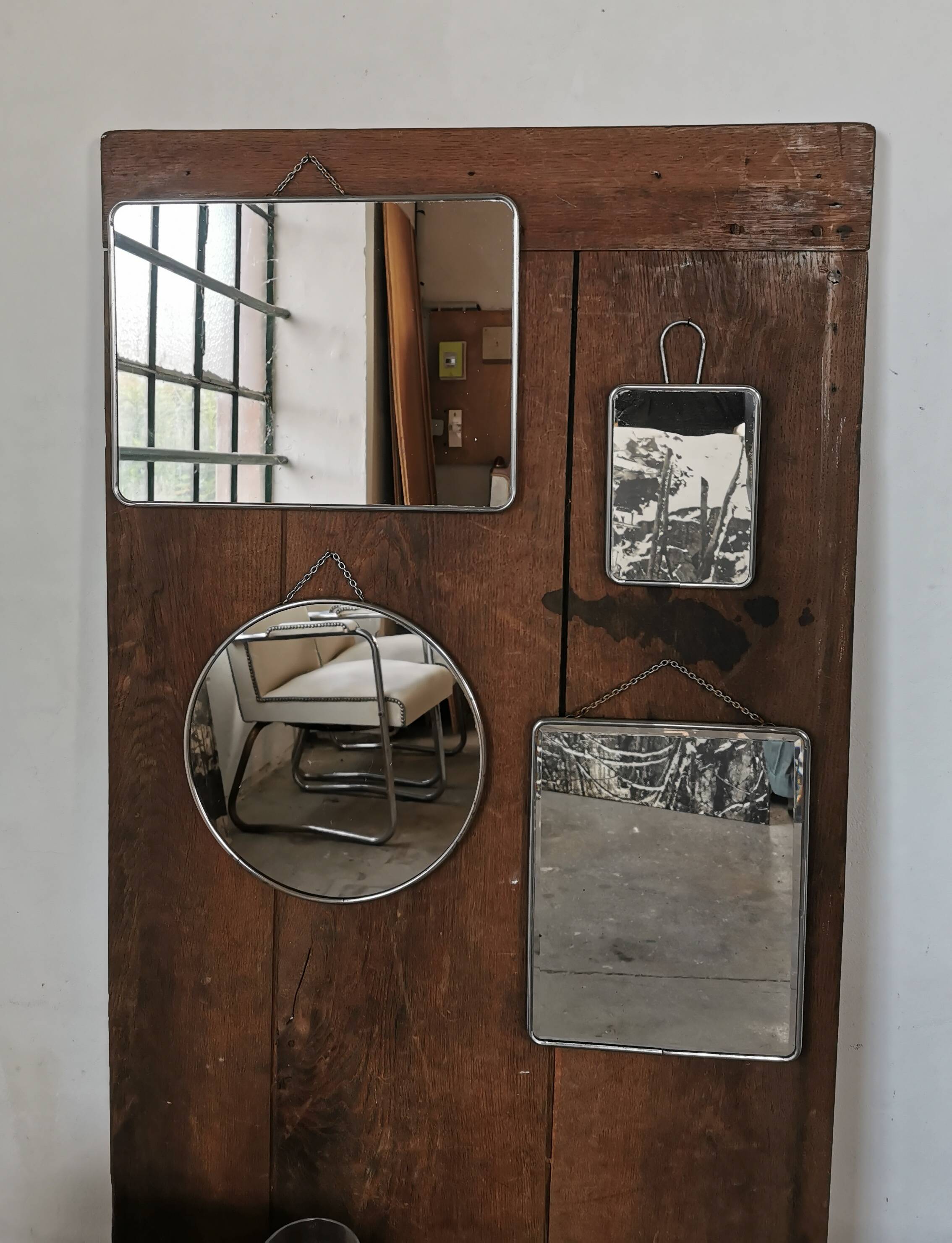 Set of 4 barber mirrors