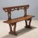 Antique walnut wood bench, Italy, 18th century