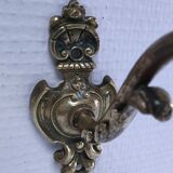 Gilt bronze wall light quality glass Holophane 1900