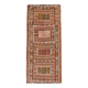 6x14 Kilim Warm Earthy Tons Long Wide Handmade Kilim Rug, 183x416 Cm