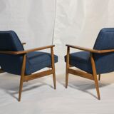 Armchairs created by M. Zieliński year 60 blue fabric