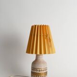 White and Gold Ceramic Table Lamp by Fratelli Fanciulacci, Italy 1970's