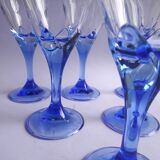 Blue tulip water glasses