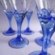 Verres à eau tulipe bleus