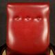 Fauteuil design italien en similicuir rouge des années 70