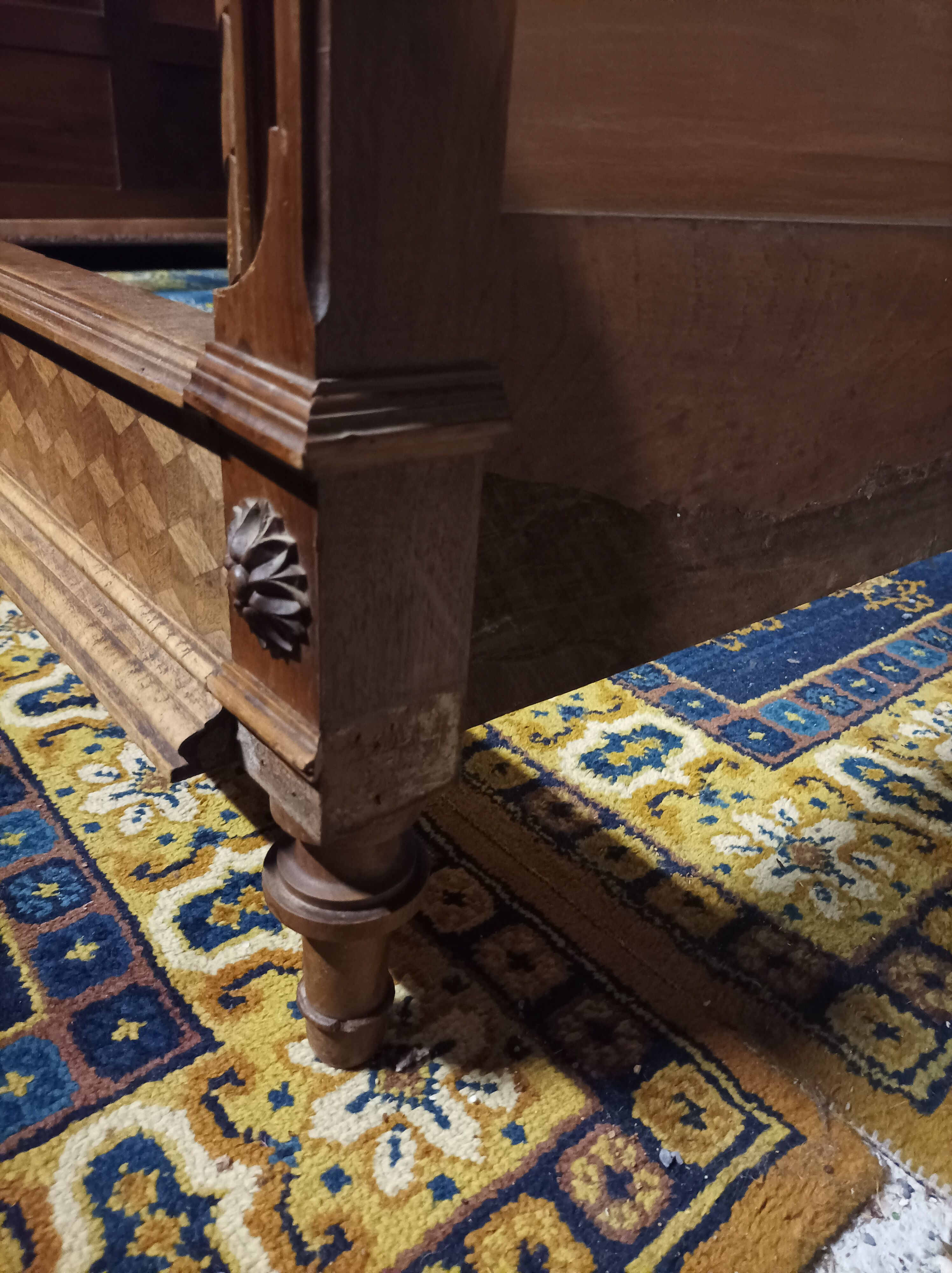 Louis XVI walnut bed