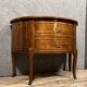 Louis XV / Louis XVI Transition style half-moon chest of drawers in marquetry mahogany