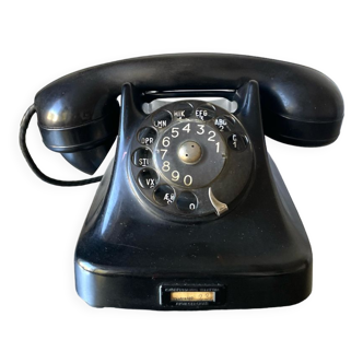 1940’s Scandinavian Bakelite Rotary analog Telephone