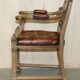 Fauteuil Chesterfield ancien restauré William IV en cuir