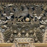 19th-century Norman wedding armoire in blonde oak.