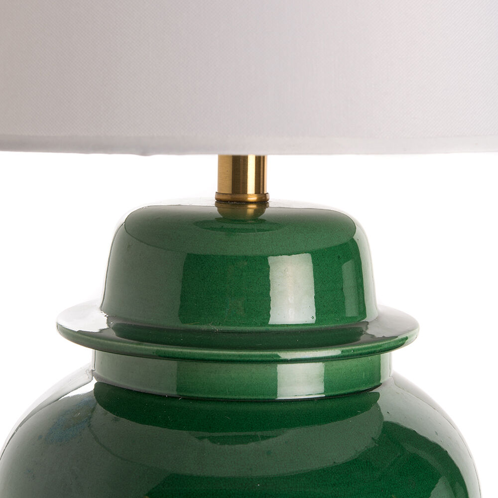 Base lamp jar temple green