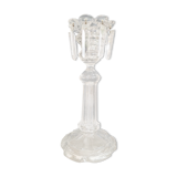 Old candlestick with molded glass stamps