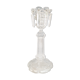 Old candlestick with molded glass stamps