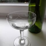 Lot de 6 coupes à champagne en cristal dépareillées début XXeme