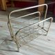 Magazine or vinyl holder in gold metal, 1960s