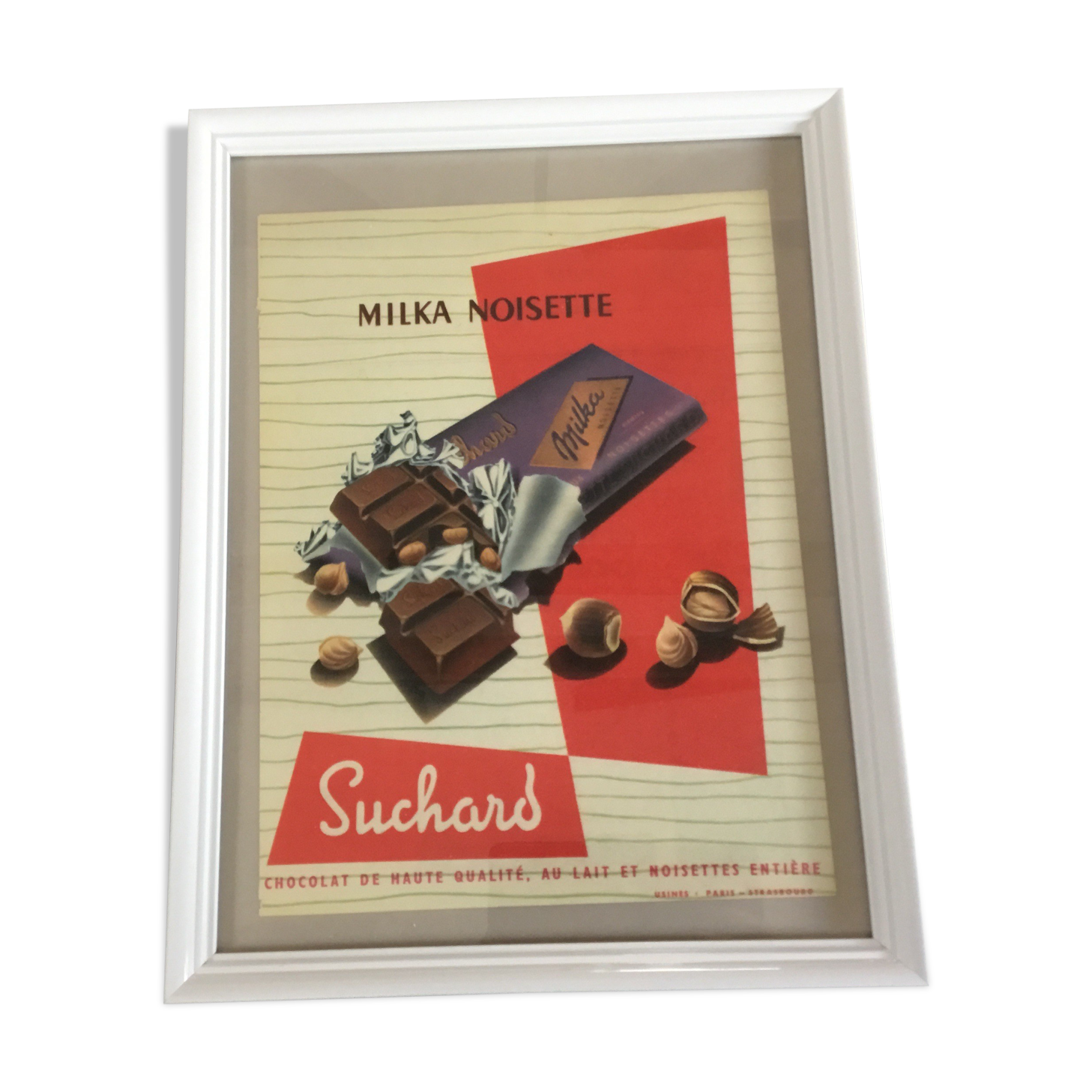 Vintage advertising poster frame suchard